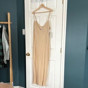 Brixton Beige Slip Midi Dress